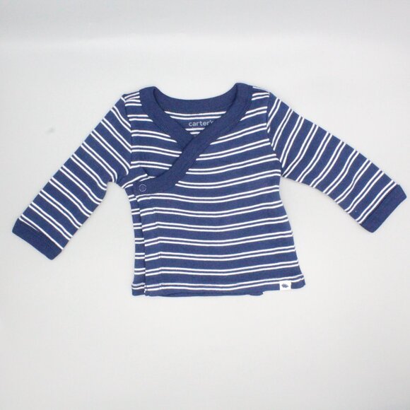 Carter’s Just One You Navy Stripe Newborn 2-Piece Top & Pants Set - Picture 2 of 7